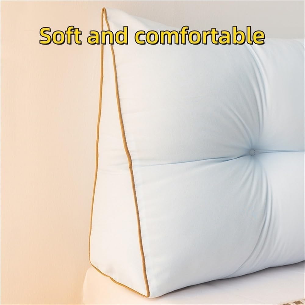 WKSPOO Headboard Pillow Wedge - Soft Back Support Cushion Blue 709in