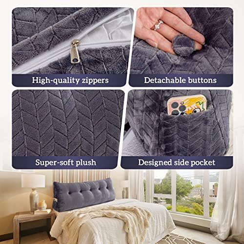 TerriTrophy Large Triangular Wedge Headboard Pillow