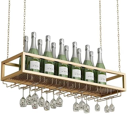 Suuim Ceiling Metal Iron Chain Wine Glass Rack 1