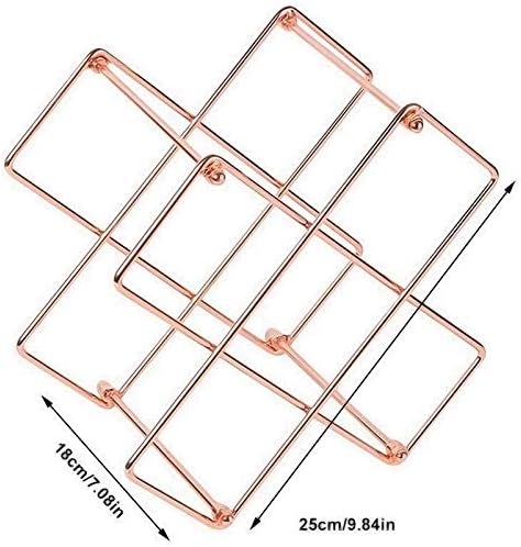 BOCbco Tabletop Wine Racks Rose Gold 5 Bottle Holder