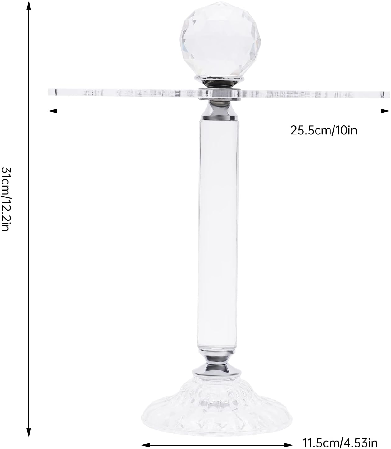 Headery Crystal Stemware Rack with 6 Hooks