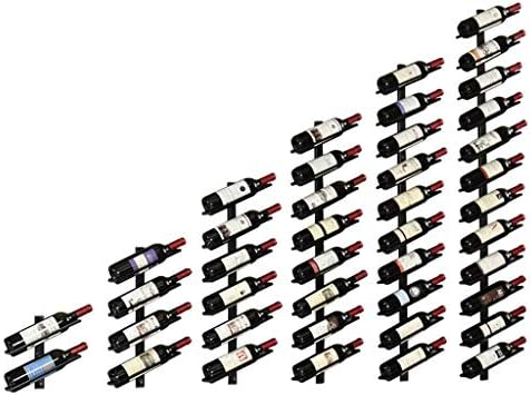 Wall Wine Storage Rack with Metal Frame and Separate Compartments