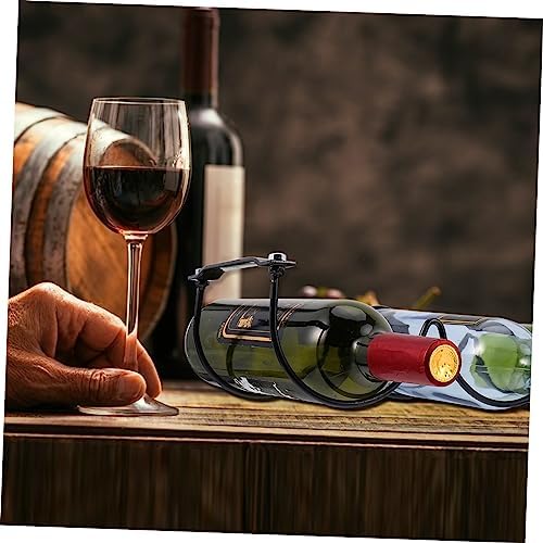 Zerodeko 2Pcs Black Iron Wine Rack