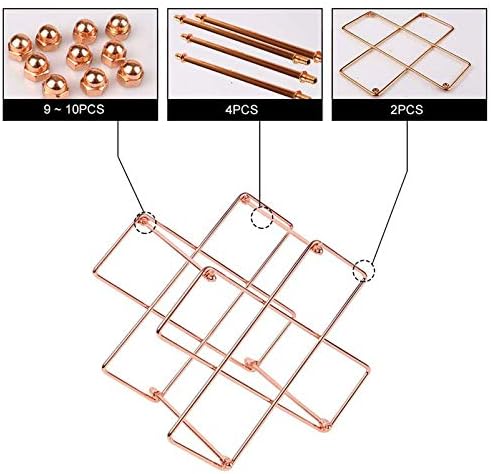 BOCbco Tabletop Wine Racks Rose Gold 5 Bottle Holder