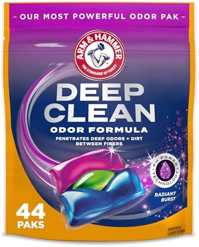 ARM HAMMER Deep Clean Odor Laundry Detergent Paks 44 Count 44 Loads