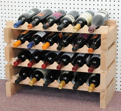 Modular Hardwood Wine Rack 48 Bottles Freestanding