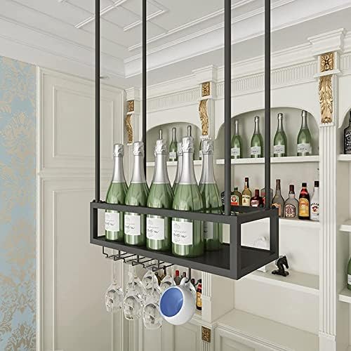 Industrial Ceiling Wine Rack Adjustable 140cm for Bars and Kitchens