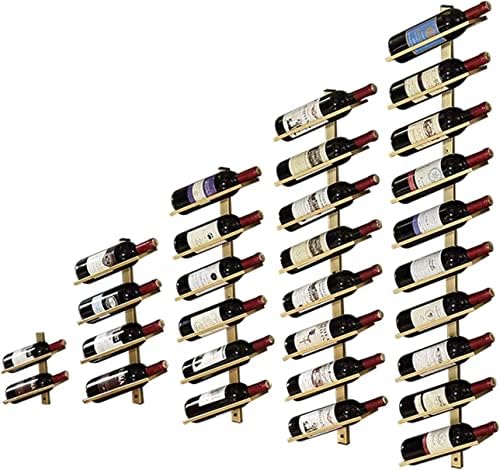 Wall-Mounted Wine Rack for 4 Bottles - Durable Iron Storage Shelf