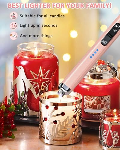 TRONIC MASTER Rechargeable Dual Arc Lighter - Windproof Flameless Rose Gold