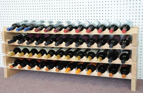 Wine Rack Wood - 48 Bottles Modular Storage