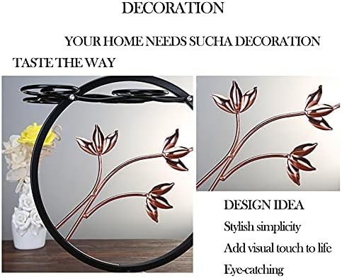 6 Hook Freestanding Wine Glass Rack with Wrought Iron Design