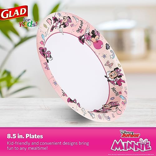 Glad for Kids Disney Minnie Mouse Paper Plates 85 Inch 40 Count