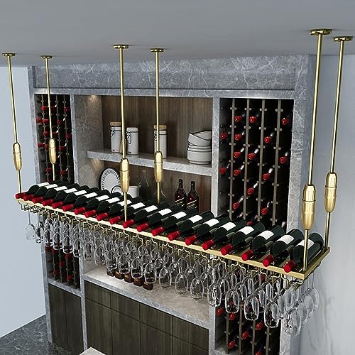 Adjustable Wine Glass Hanger Space-Saving Iron Rack for Wine Storage
