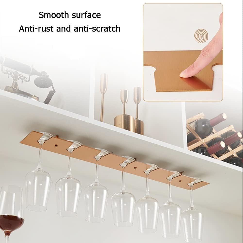 Under Cabinet Wine Glass Holder Rack for Kitchen Bar Storage