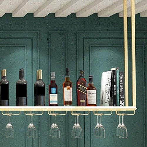 ZJDYDY Wall-Mounted Wine Rack with Gold Decor