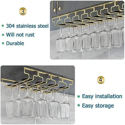 SAGIDAR Wine Glass Rack in 3 Sizes for Kitchen Use