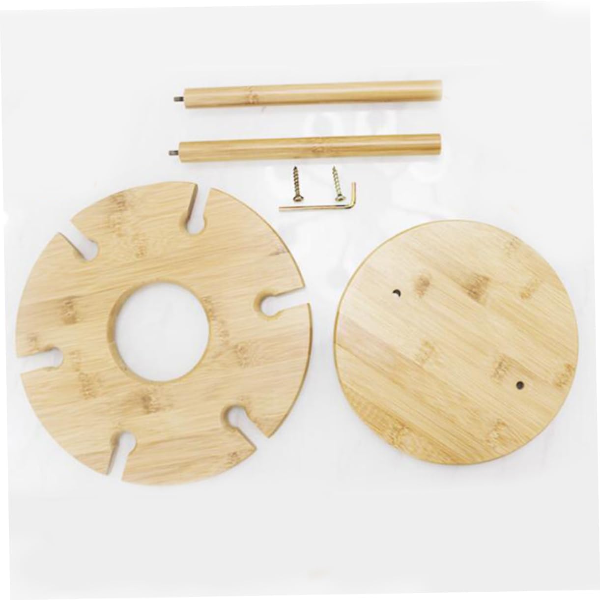Luxshiny 6-Hole Wooden Wine Glass Holder Rack