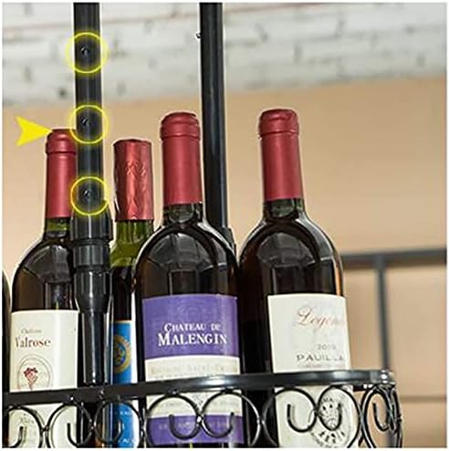Generic Hanging Wine Rack with Glass Holder Shelf 120x25Cm White