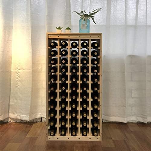 Natural Cedar Freestanding Wine Rack for 55 Bottles