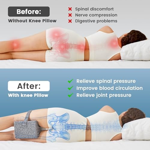 UJPFEO Knee Pillow for Side Sleepers and Pain Relief