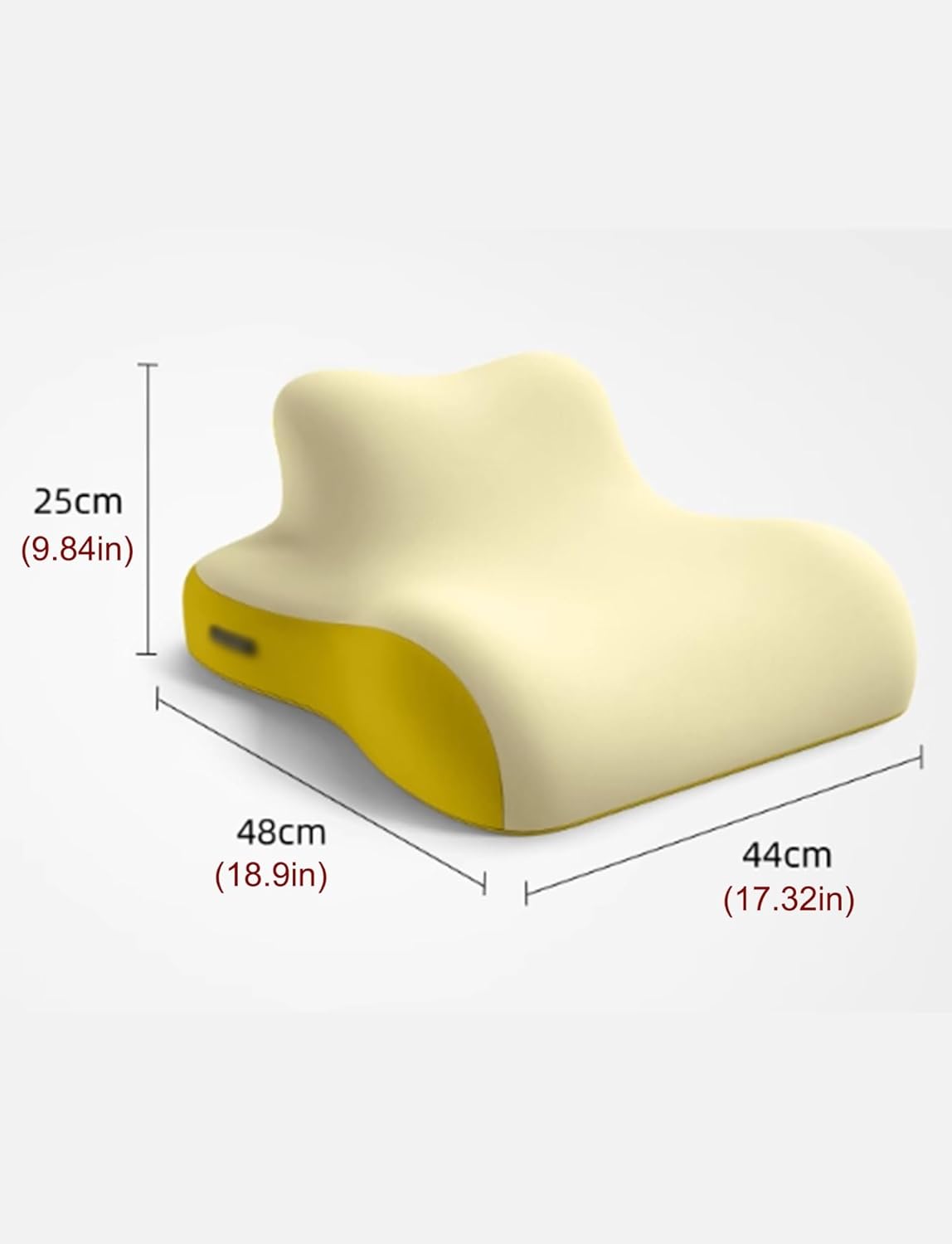 Light Yellow Bed Rest Pillow with Neck Support