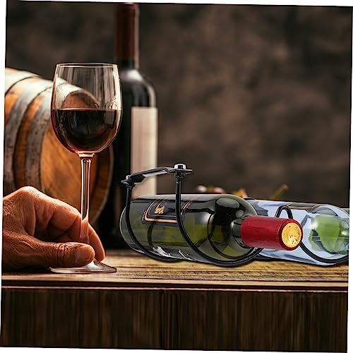 2Pcs Black Iron Wine Rack for Home Bar Kitchen Storage