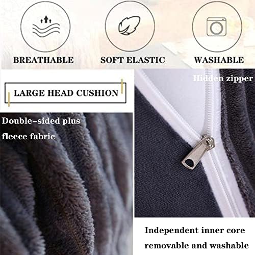 ZZYK Pearl Cotton Wedge Pillow Support Reading Cushion Black 39100cm