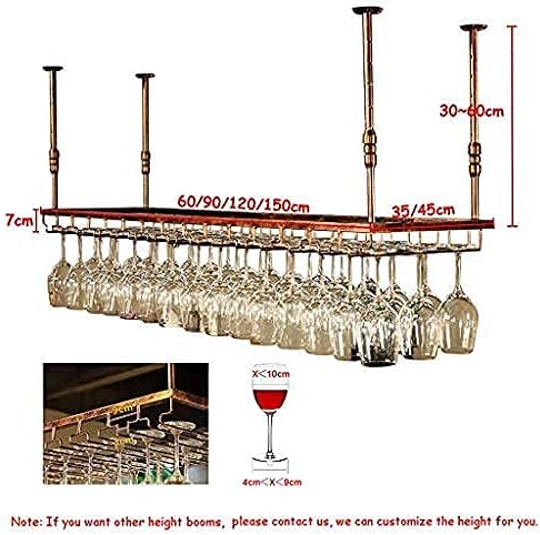 Vintage Rustic Wine Rack Ceiling Mount