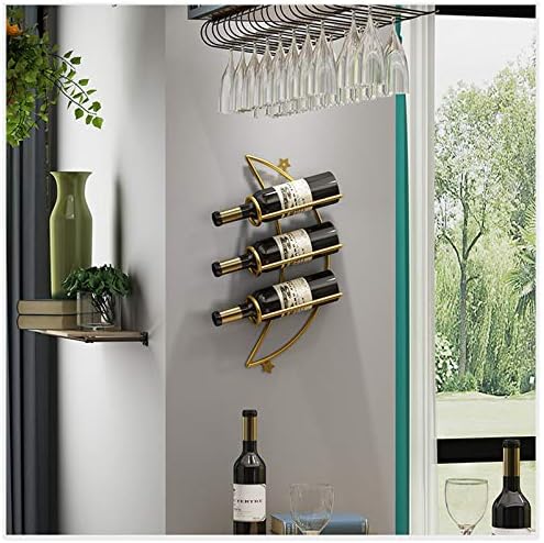 BOCbco Wall-Mounted Wine Racks with Gold Finish