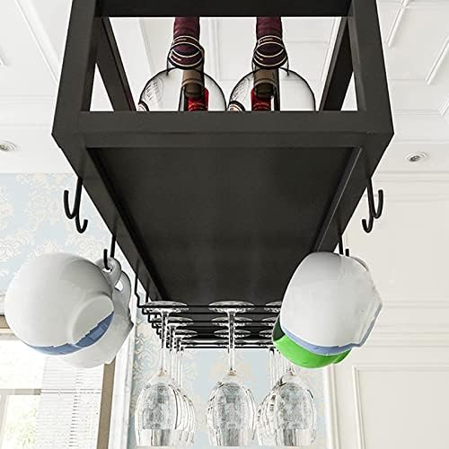 Industrial Ceiling Wine Rack Adjustable 140cm for Bars and Kitchens