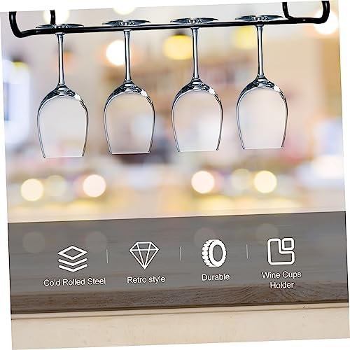 Cabilock Red Wine Glass Holder Rack - Space-Saving Black Design