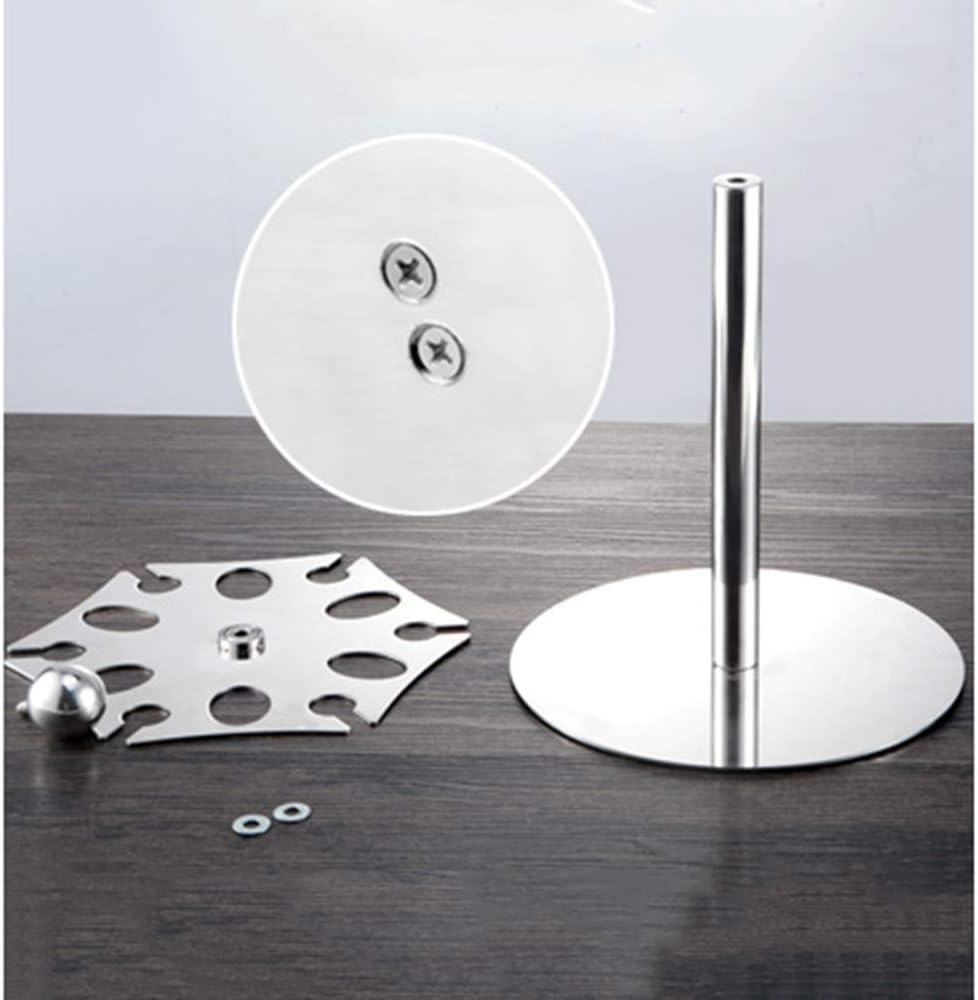 Wine Glass Rack with 6 Hooks Freestanding Stemware Holder Silver
