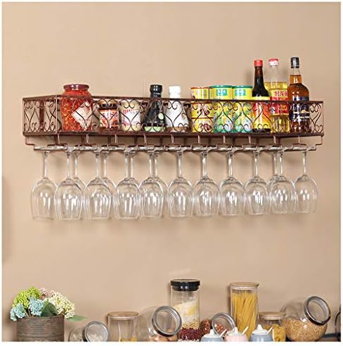 Suuim Wall Mounted Wine Rack with Rustic Metal Design 1