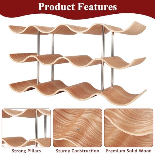 GBACHOOSE 3-Tier Tabletop Wine Rack
