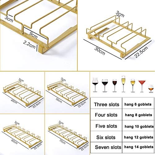 Wine Glass Rack Under Cabinet Metal Storage Hanger for Kitchen