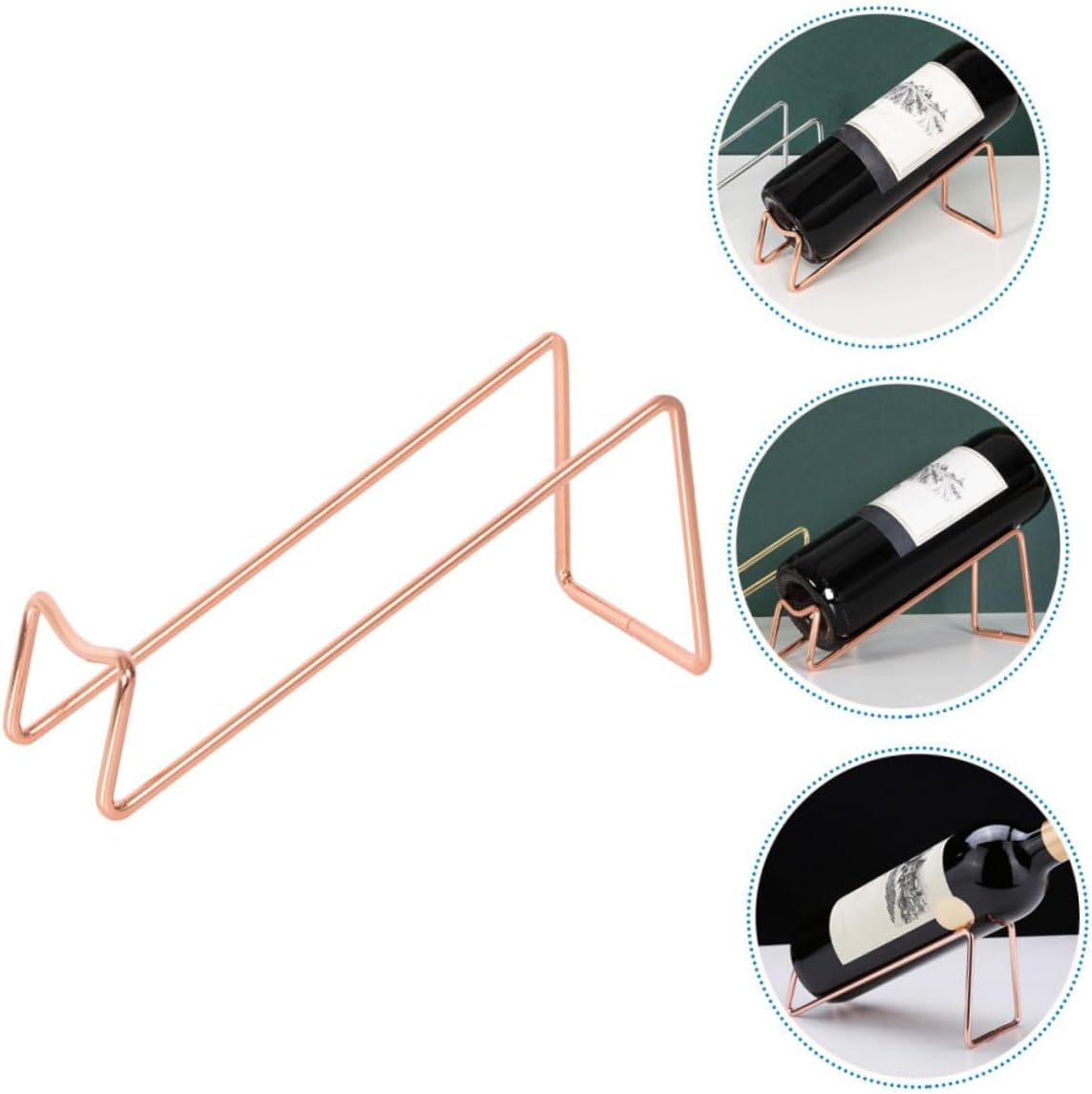 Wakauto 5pcs Metal Wine Holder for Kitchen and Bar Storage