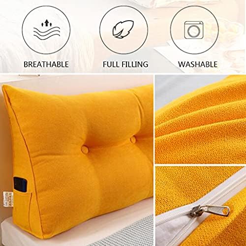 ZZYK Headboard Pillow 39inch Yellow Triangular Reading Support