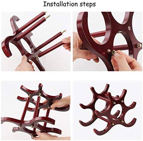BOCbco Tabletop Wine Rack for 6 Bottles