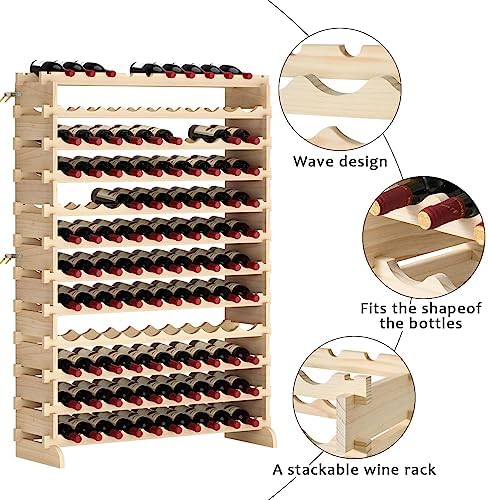 Sogesfurniture Floor Wine Racks 12 Tier Free Standing