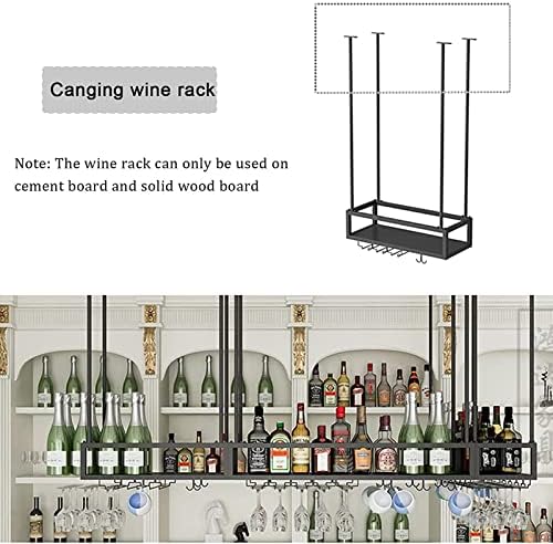 Industrial Ceiling Wine Rack Adjustable 140cm for Bars and Kitchens