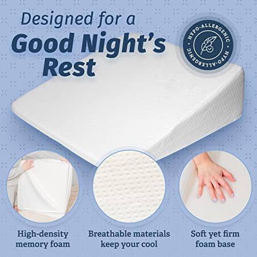 Abco Tech 7in Memory Foam Bed Pillow Wedge