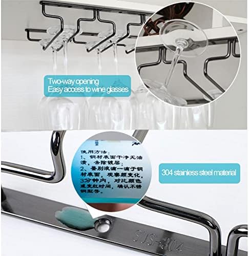 Stainless Steel Stemware Rack with 4 Slots for Cabinet