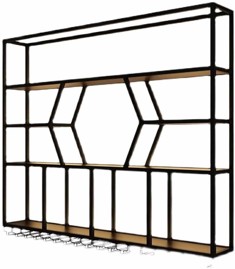 MaGiLL Wall Mounted LED Wine Rack with 4 Tiers