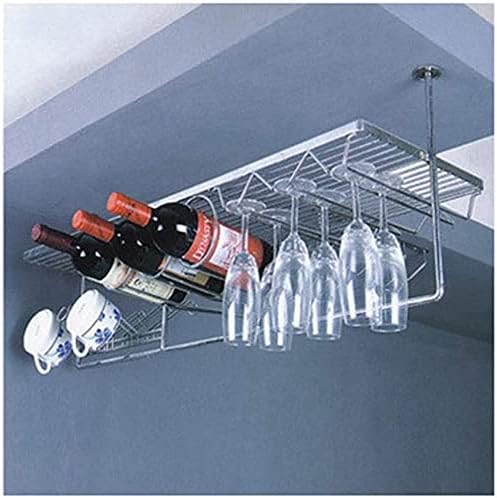 Stylish Wall-Mounted Wine Rack with Wood and Iron Design