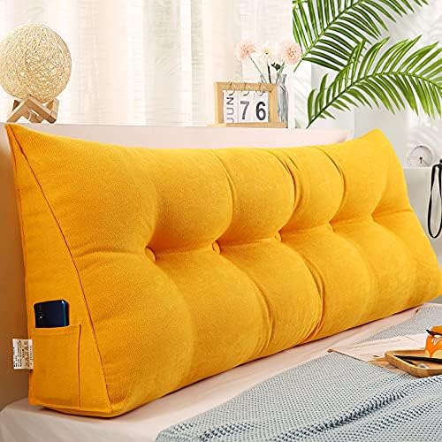 ZZYK Headboard Pillow 39inch Yellow Triangular Reading Support