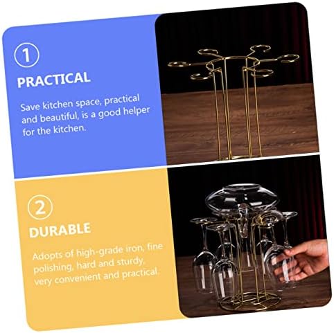 Alipis Iron Wine Glass Rack for Kitchen Storage