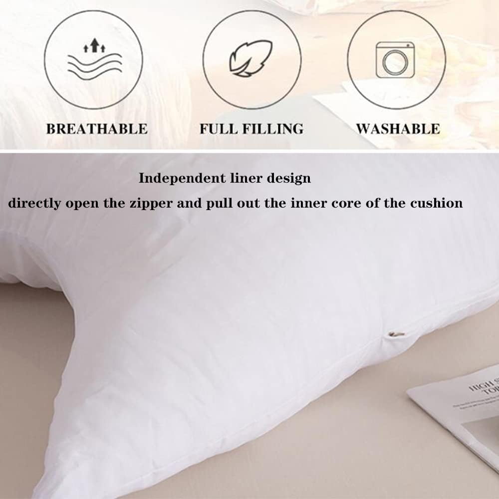 ZZYK Wedge Headboard Cushion with Removable Cover 354 Inch