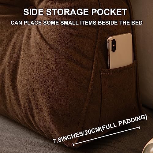 ZZYK Solid Color Triangle Bed Backrest Pillow