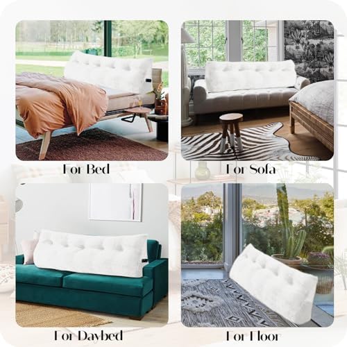 ZOEMO Large Triangular Headboard Pillow with Removable Cover
