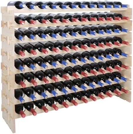 HomGarden 8 Tier Free Standing Wine Rack